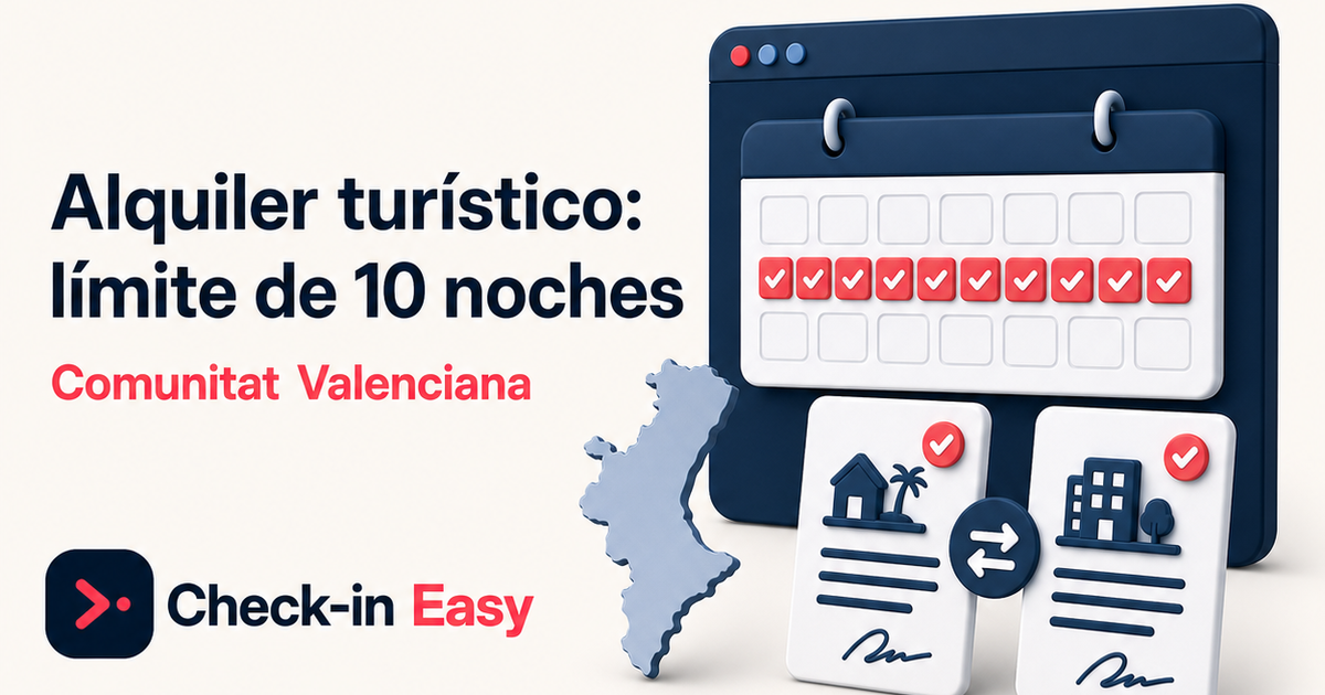 Calendari amb deu nits marcades i dos contractes d’allotjament a la Comunitat Valenciana