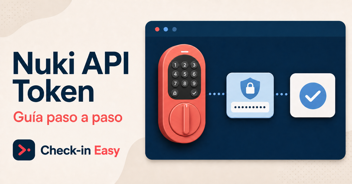 Token de la API de una cerradura inteligente Nuki conectado de forma segura con Check-in Easy