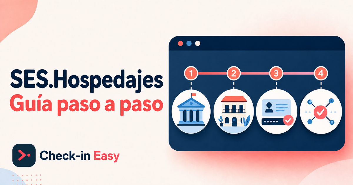 Guía visual desde el alta en SES.Hospedajes hasta la conexión con Check-in Easy